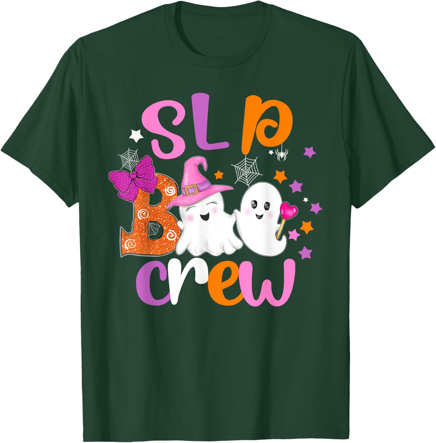 SLP Boo Crew Halloween Speech Therapy shirt SLP Halloween T-Shirt - T-Shirt | Forest