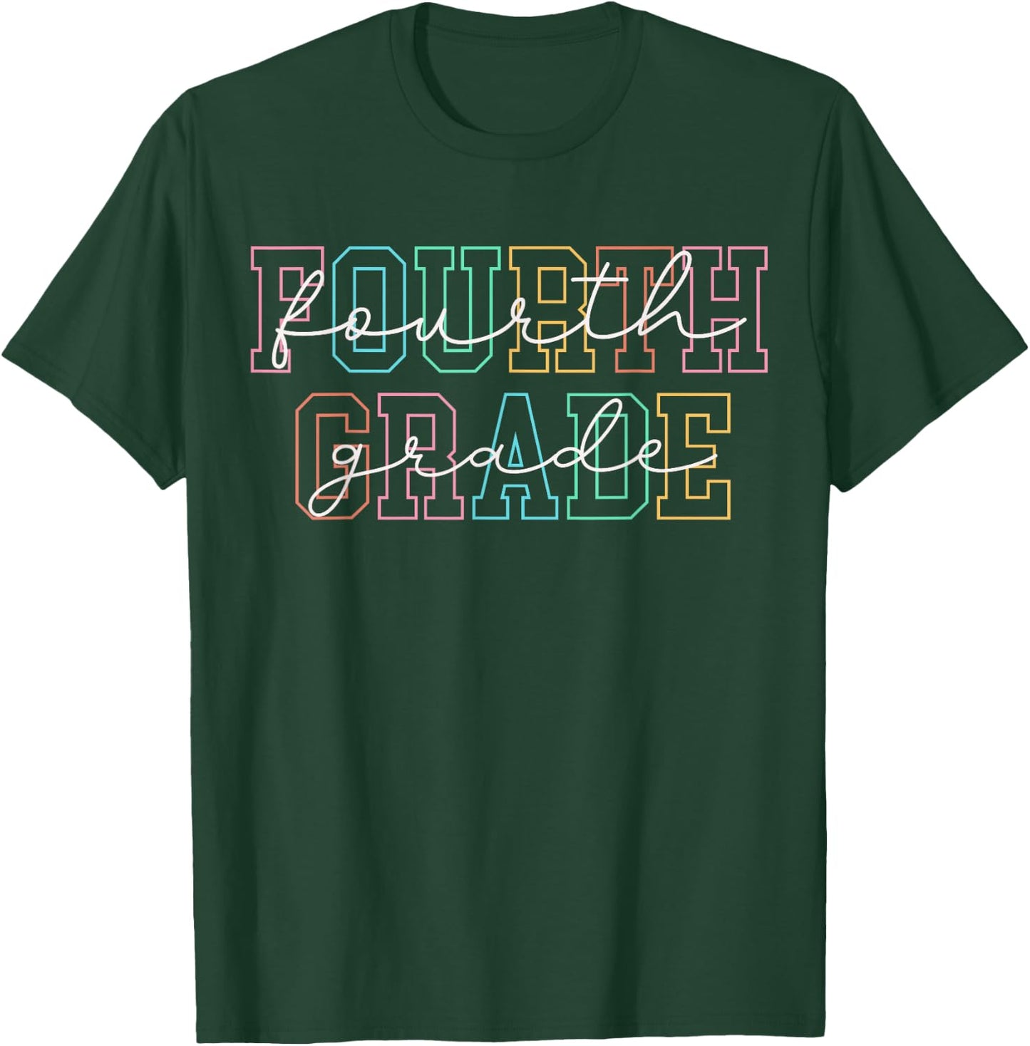 Fourth Grade Teacher Girls Boys Back To School 4th Grade T-Shirt - T-Shirt | Forest