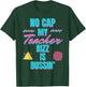 Retro Teacher Appreciation No Cap My Teacher Rizz in Bussin' Men Women T-Shirt - T-Shirt | Forest
