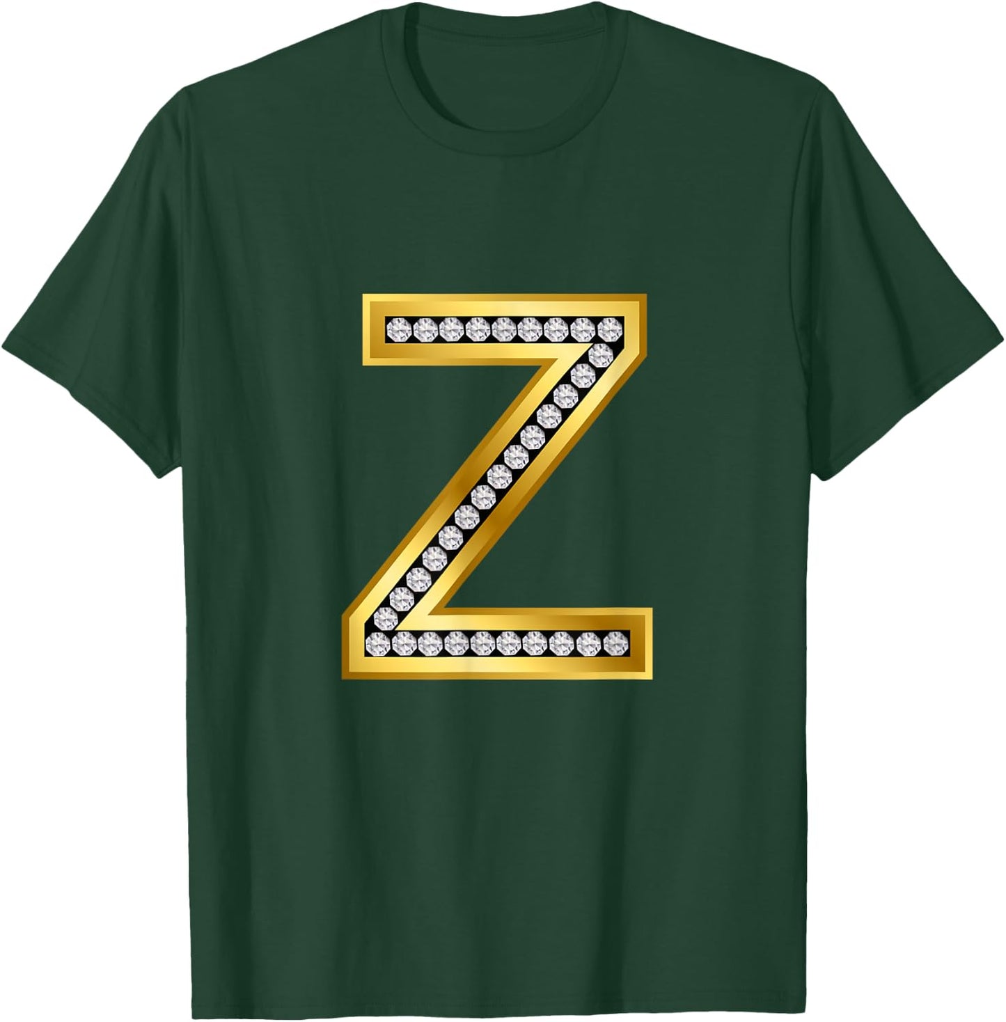 Cool Z Alphabet Cute Initial Monogram Letter Z Graphic T-Shirt - T-Shirt | Forest