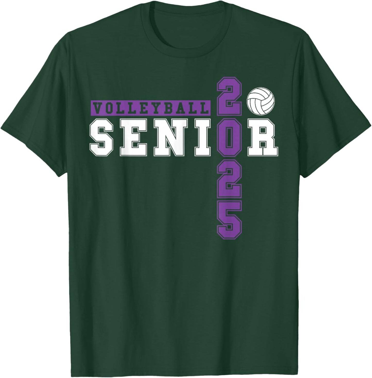 Volleyball Senior Night Volleyball Senior 2025 Graduation 26 T-Shirt - T-Shirt | Forest