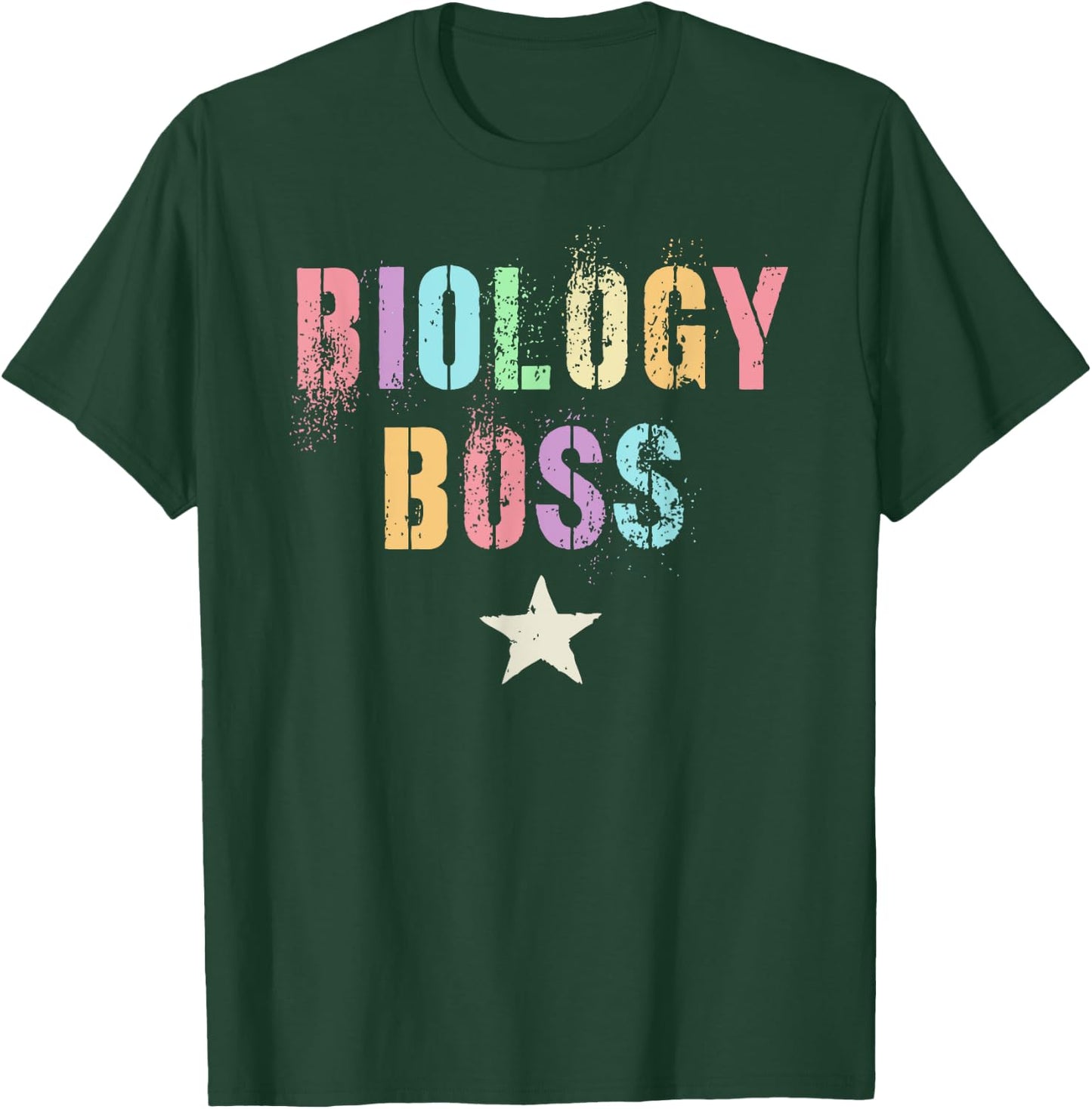 Cute BIOLOGY BOSS Life Science Teacher School Organism STEM Men Women T-Shirt - T-Shirt | Forest