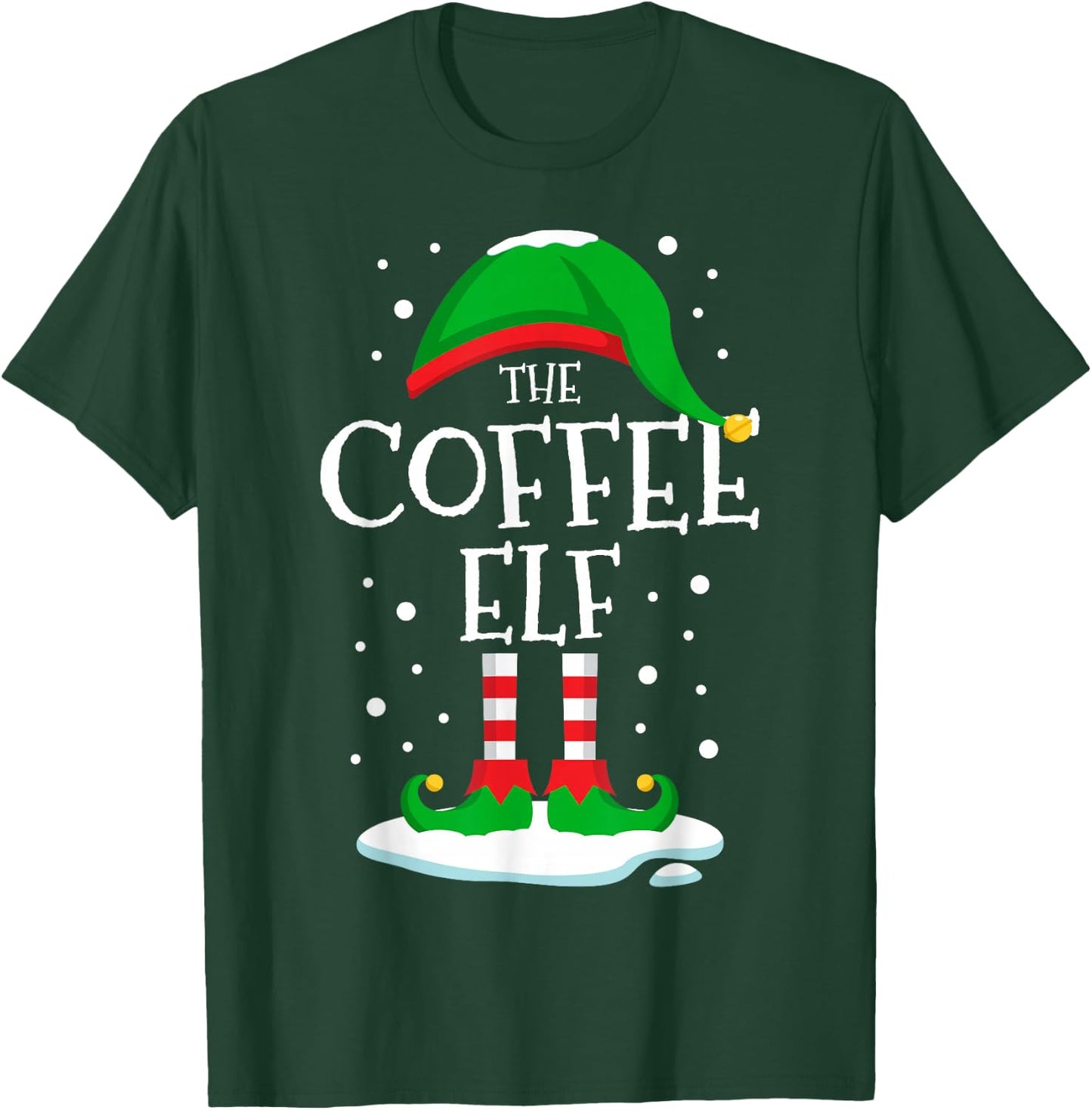 The Coffee Elf Christmas Family Matching Xmas Group Funny T-Shirt - T-Shirt | Forest