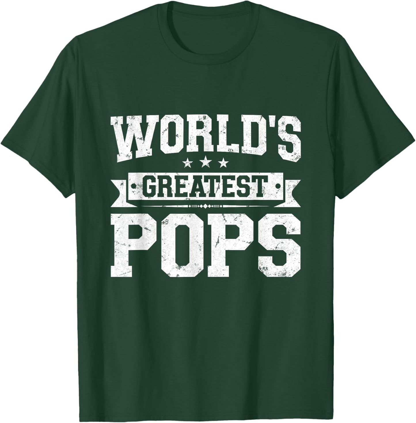 Happy Father's Day Dad Grandpa World's Greatest Pops Men T-Shirt - T-Shirt | Forest
