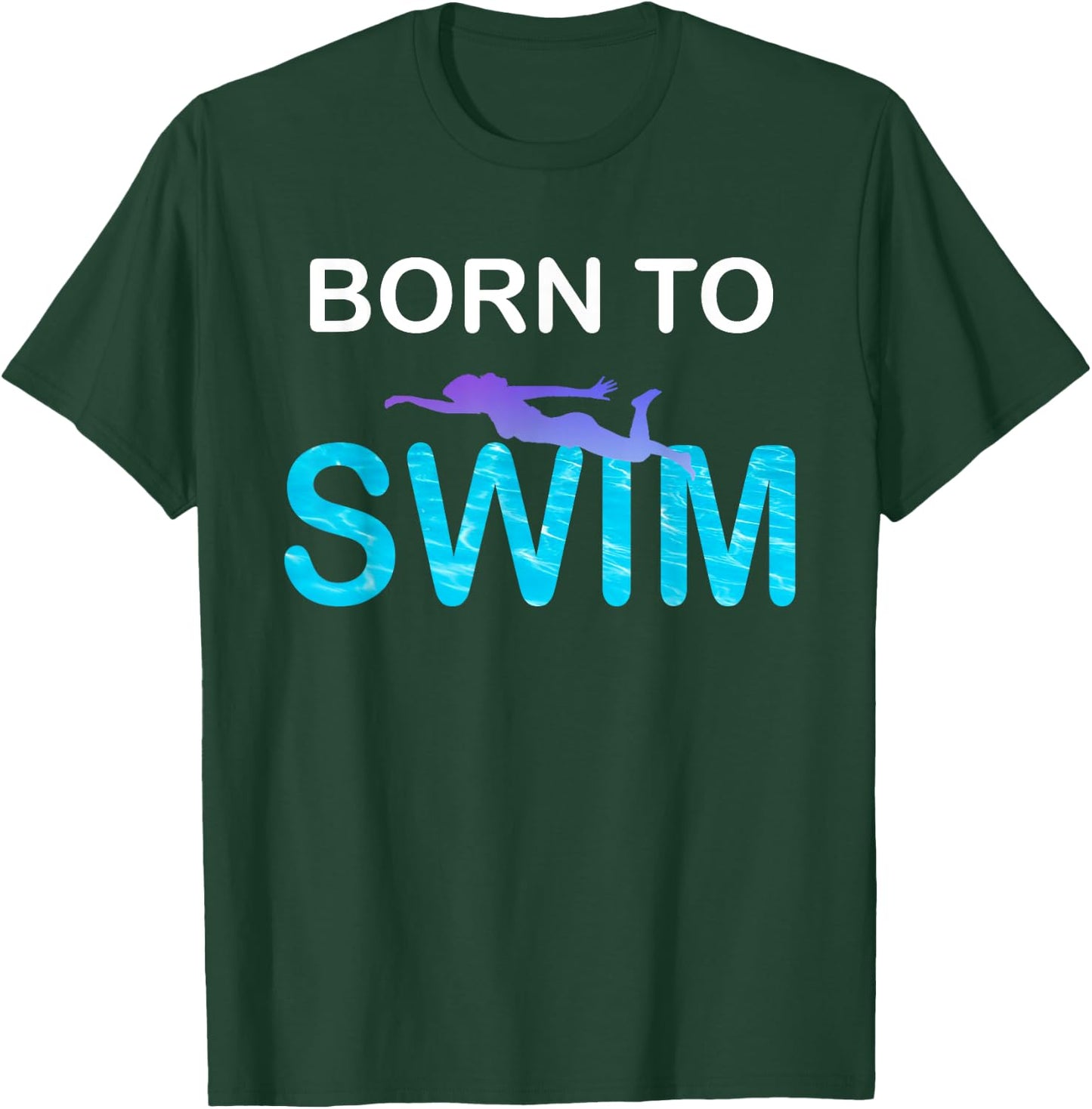 Girls Born to Swim Purple Ombre Freestyle Swimmers Swim Meet T-Shirt - T-Shirt | Forest