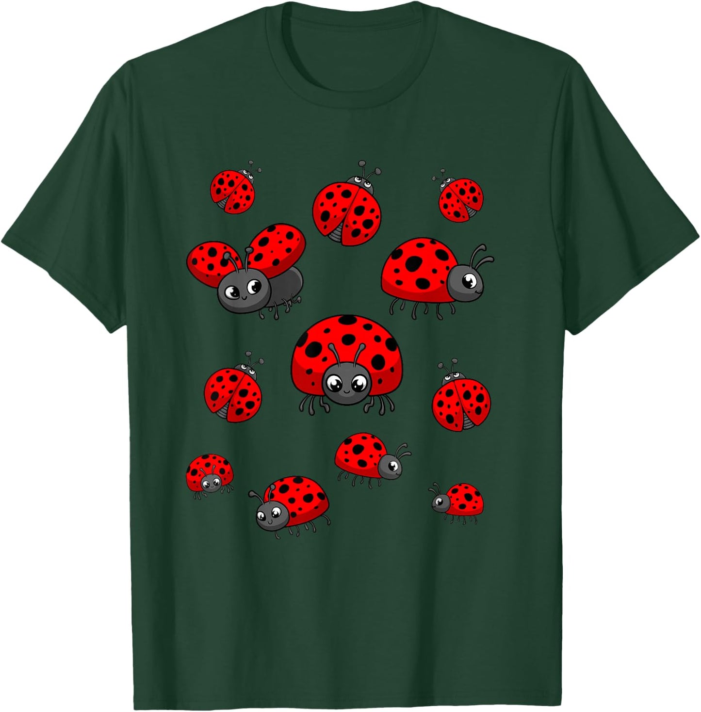 Ladybugs Art For Boy Girl Kid Toddler Insect Ladybug Lover T-Shirt - T-Shirt | Forest