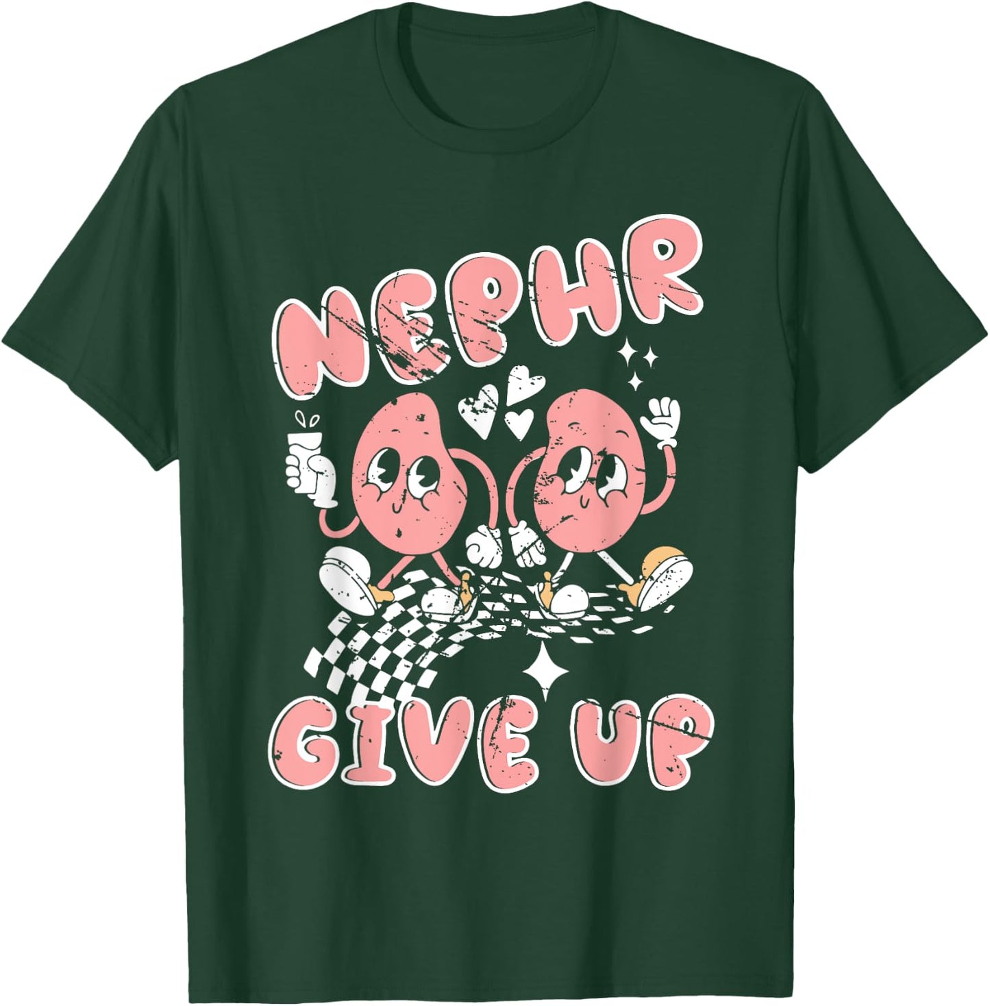 Retro Kidney Funny Dialysis T GI Nurse Nephr Give up Kid T-Shirt - T-Shirt | Forest