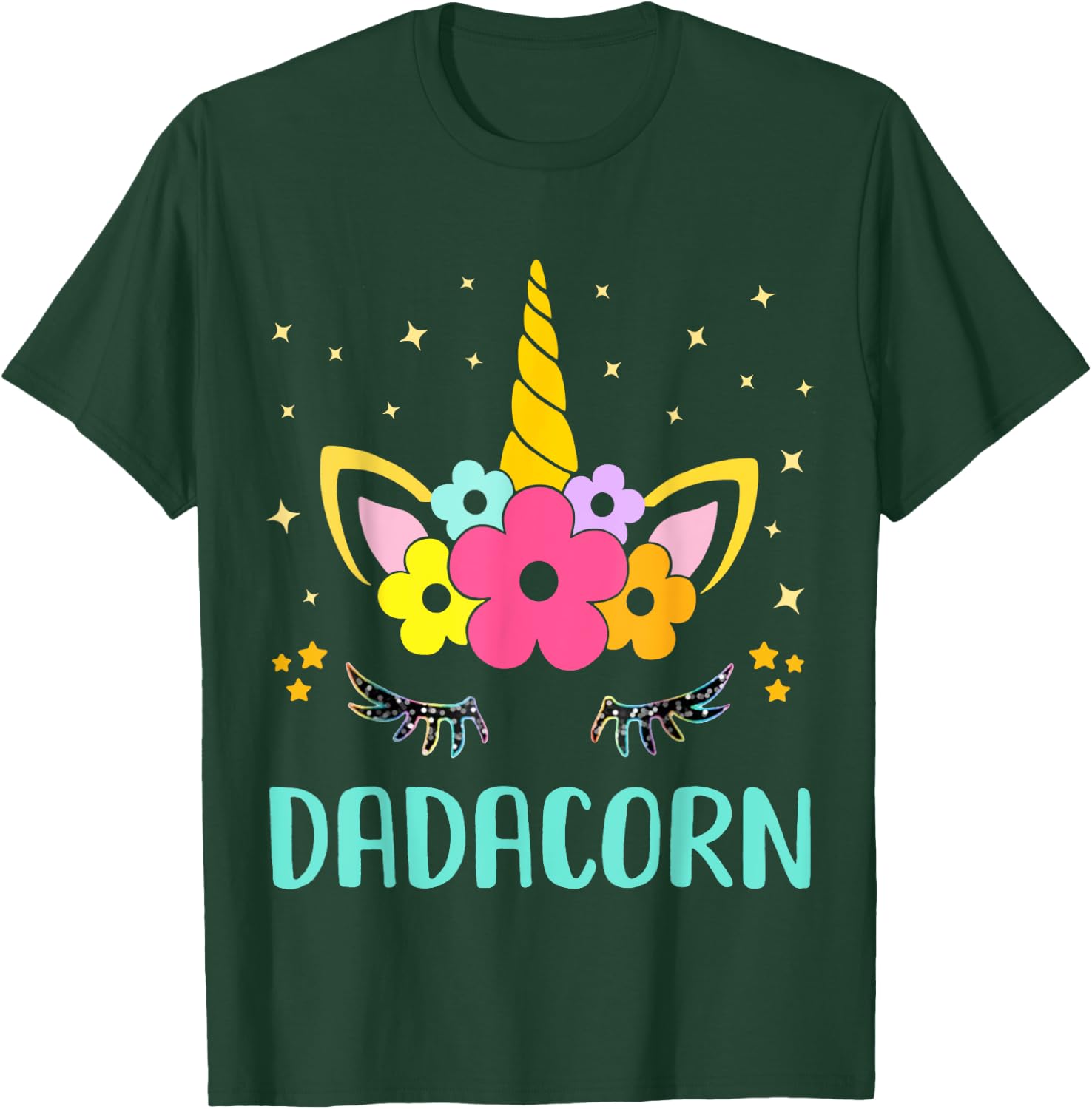 Dadacorn Dadicorn Daddycorn Unicorn Dad kids Fathers Day T-Shirt - T-Shirt | Forest