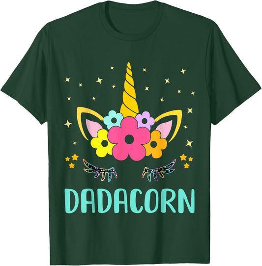 Dadacorn Dadicorn Daddycorn Unicorn Dad kids Fathers Day T-Shirt - T-Shirt | Forest
