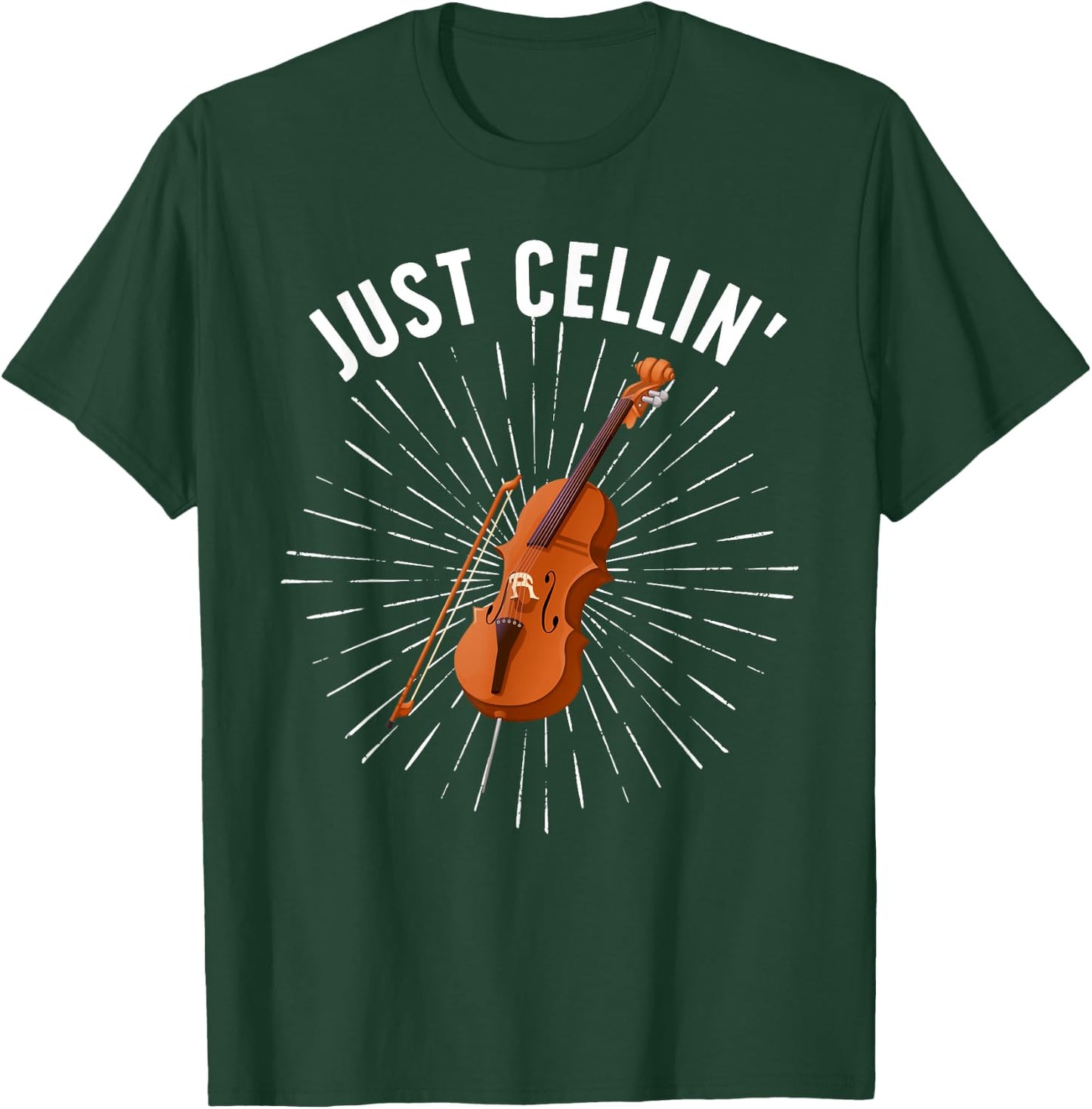 Funny Cello Women Musical Cello Player Just Cellin' T-Shirt - T-Shirt | Forest