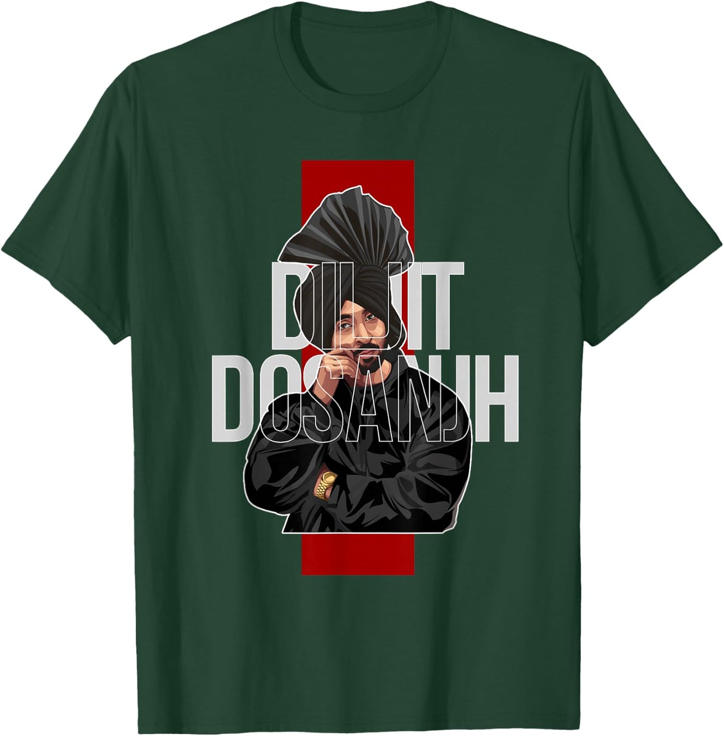 DILJIT DOSANJH | Punjabi Singer | Desi Apparel | Punjabi T-Shirt - T-Shirt | Forest