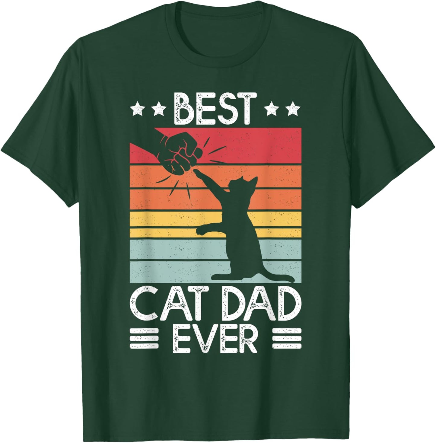 Cat Dad Shirt Best Cat Dad Ever Funny Dad T-Shirt - T-Shirt | Forest
