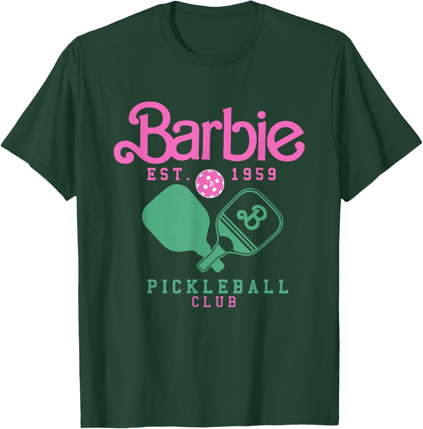 Barbie - Pickleball Club Paddles T-Shirt - T-Shirt | Forest