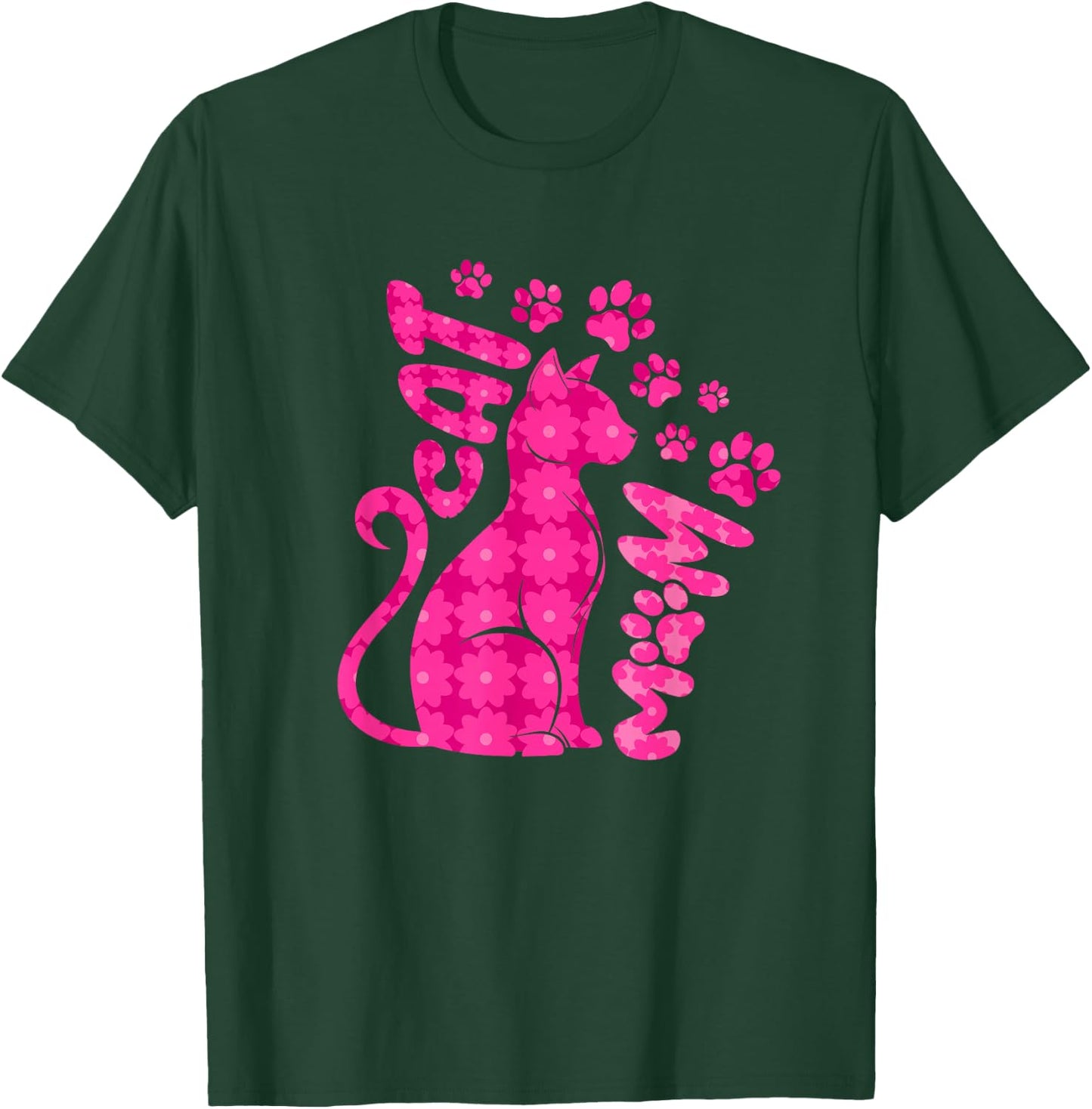 Cat Mom Happy Mothers Day For Cat Lovers Family Matching T-Shirt - T-Shirt | Forest
