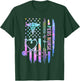 Pediatric Nurse PEDS Nursing Appreciation Pediatric USA Flag T-Shirt - T-Shirt | Forest