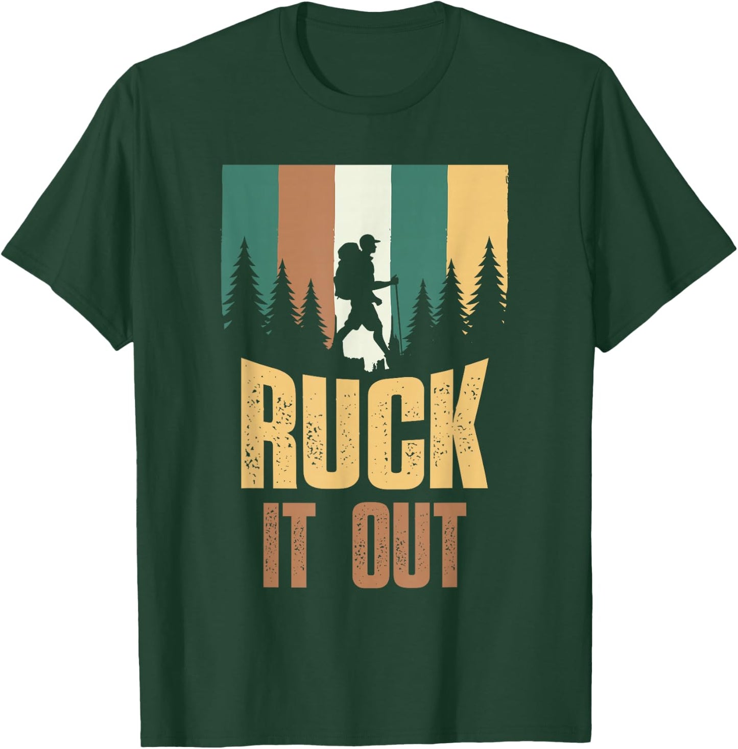 Ruck It Out Backpack Workout Rucking T-Shirt - T-Shirt | Forest