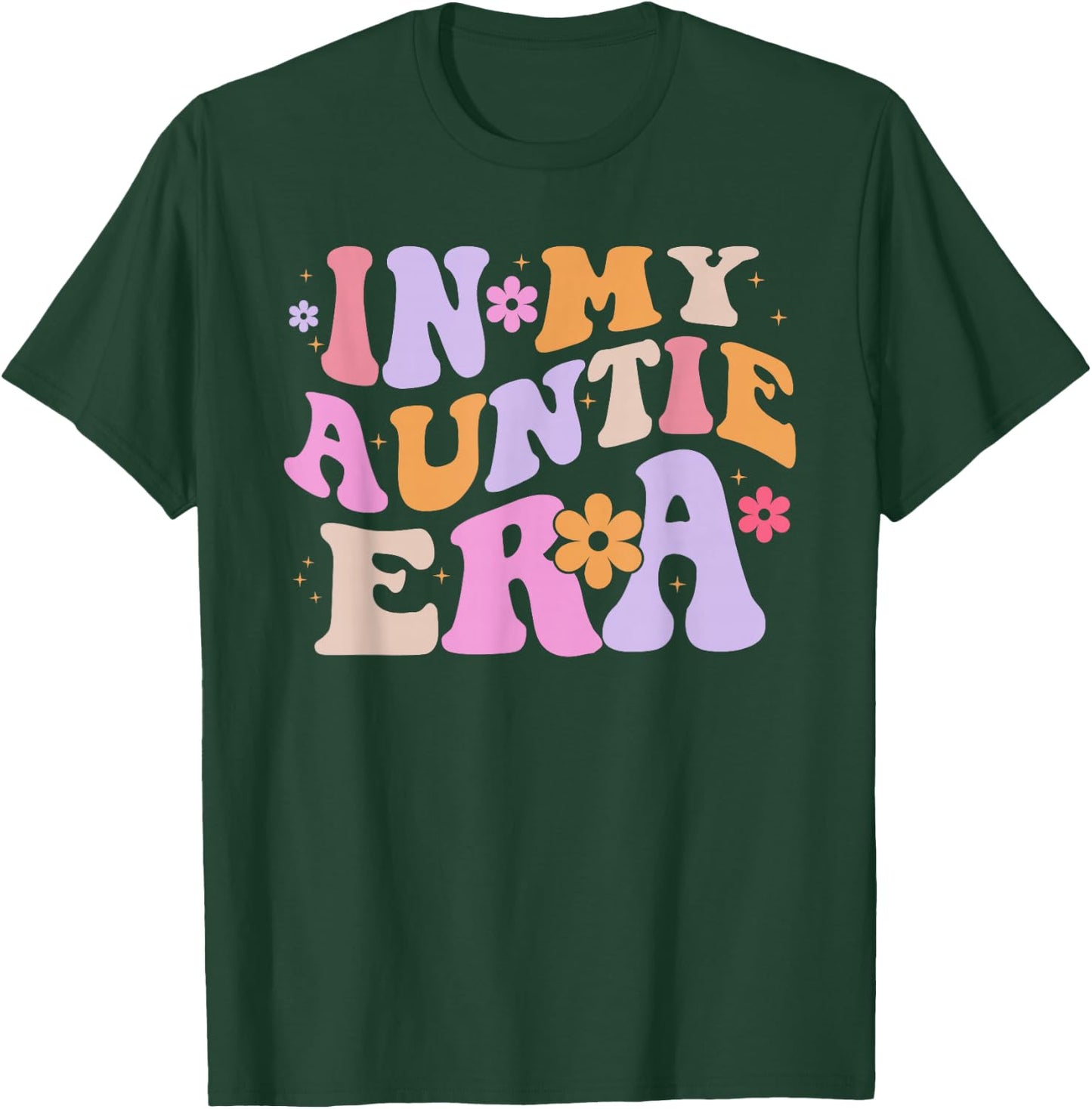 In My Auntie Era Retro Groovy for Cute Aunt Life Mothers Day T-Shirt - T-Shirt | Forest