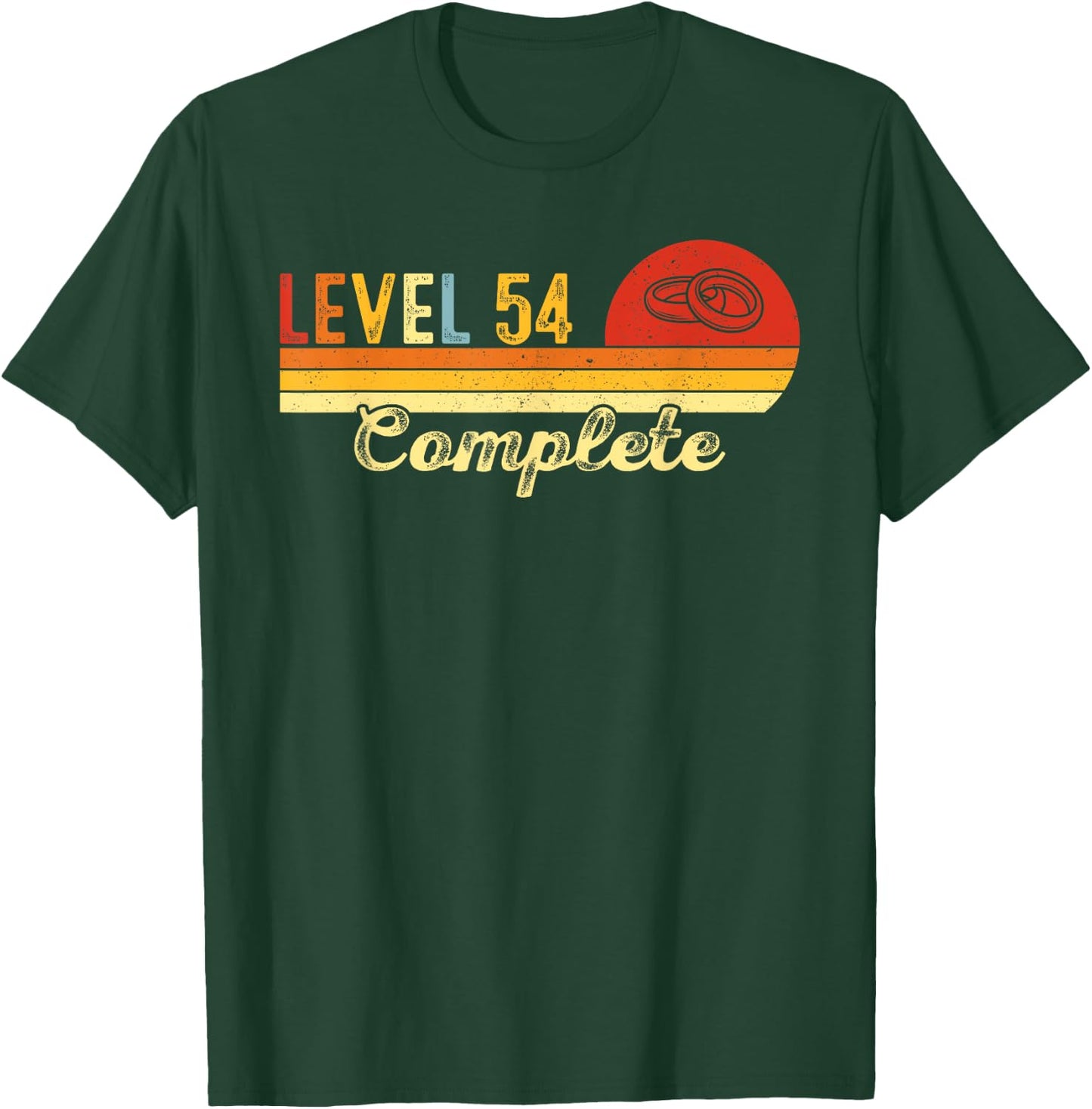 Level 54 Complete Couples Vintage 54th Wedding Anniversary T-Shirt - T-Shirt | Forest