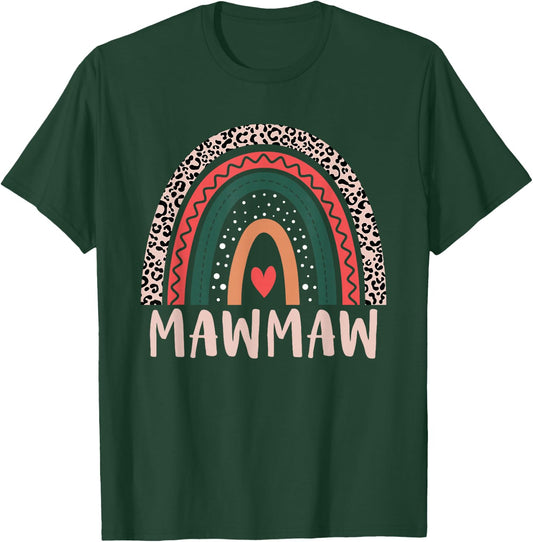 Mawmaw Rainbow Grandma Grandmother Women Mothers Day Mawmaw T-Shirt - T-Shirt | Forest
