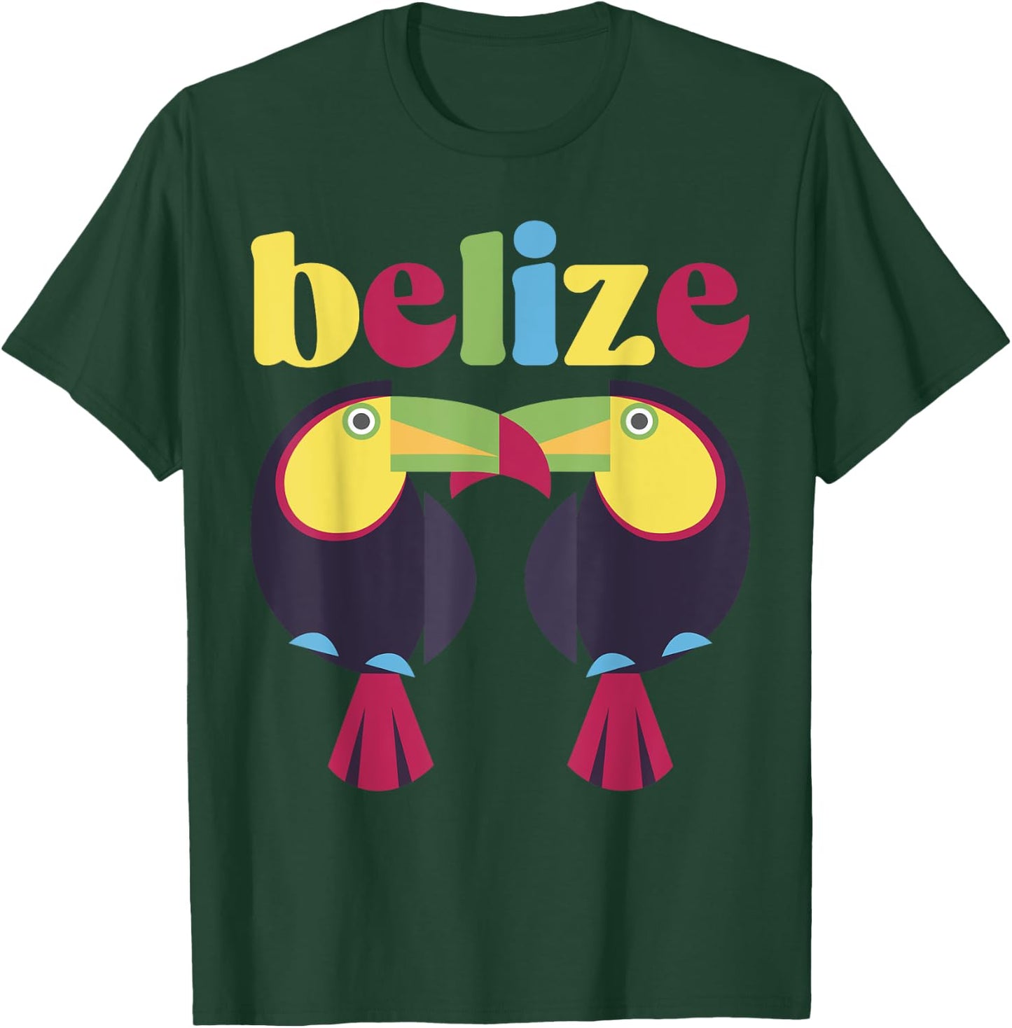 Belize Souvenir Toucan Tropical Birds T-Shirt - T-Shirt | Forest