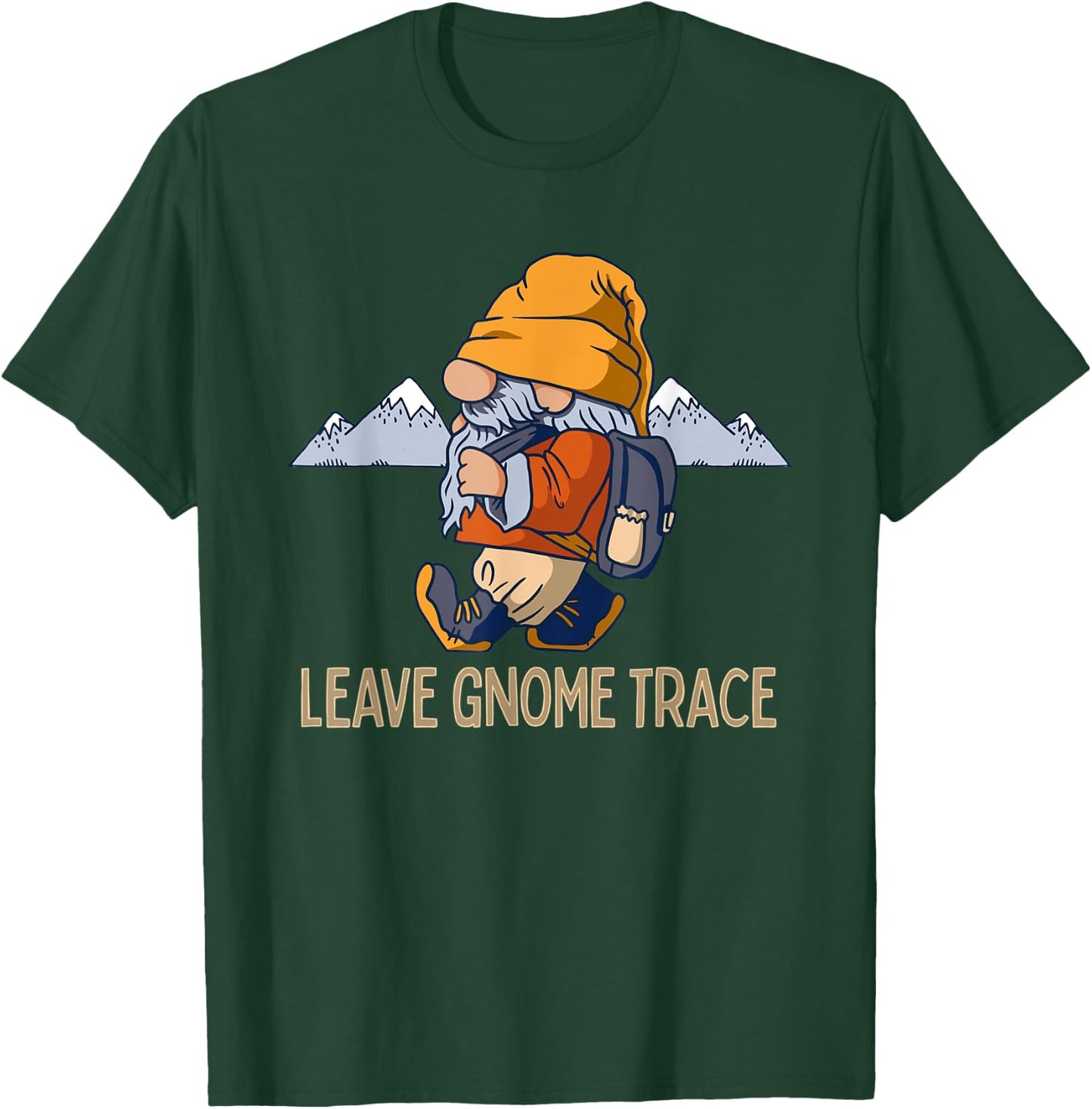 Cute Hiking Gnomes Mountain Lovers Camping Funny Gnome Pun T-Shirt - T-Shirt | Forest