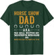 Horse Show Dad Definition Equestrian Dad Horse Show Father T-Shirt - T-Shirt | Forest