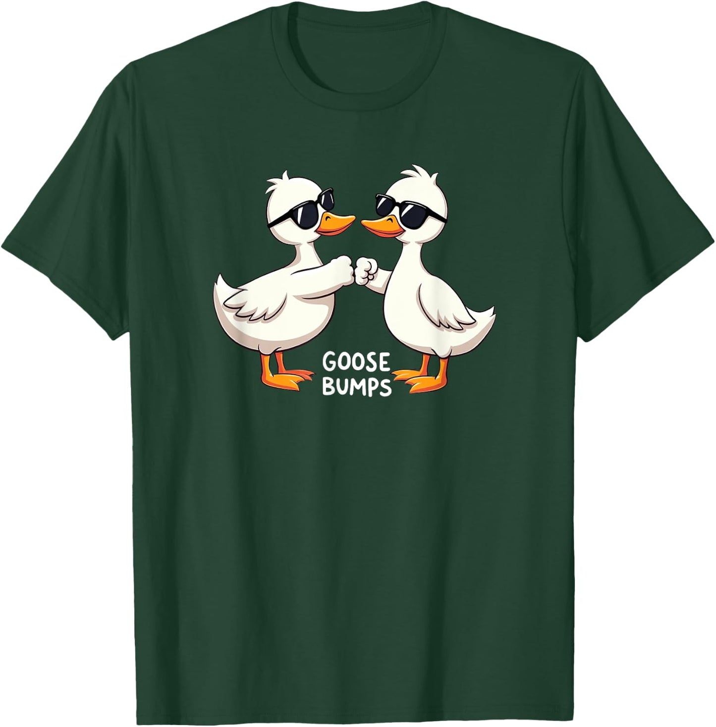 Goose Bumps Kids Cute Funny Geese Fist Bump Pun T-Shirt - T-Shirt | Forest