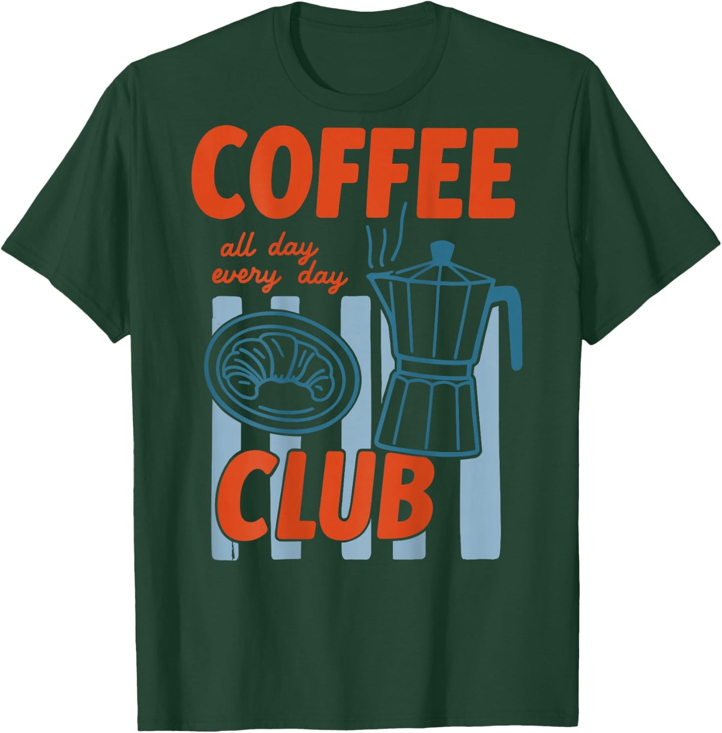 Coffee Moka Pot Hand Drawn Retro Food Lover T-Shirt - T-Shirt | Forest