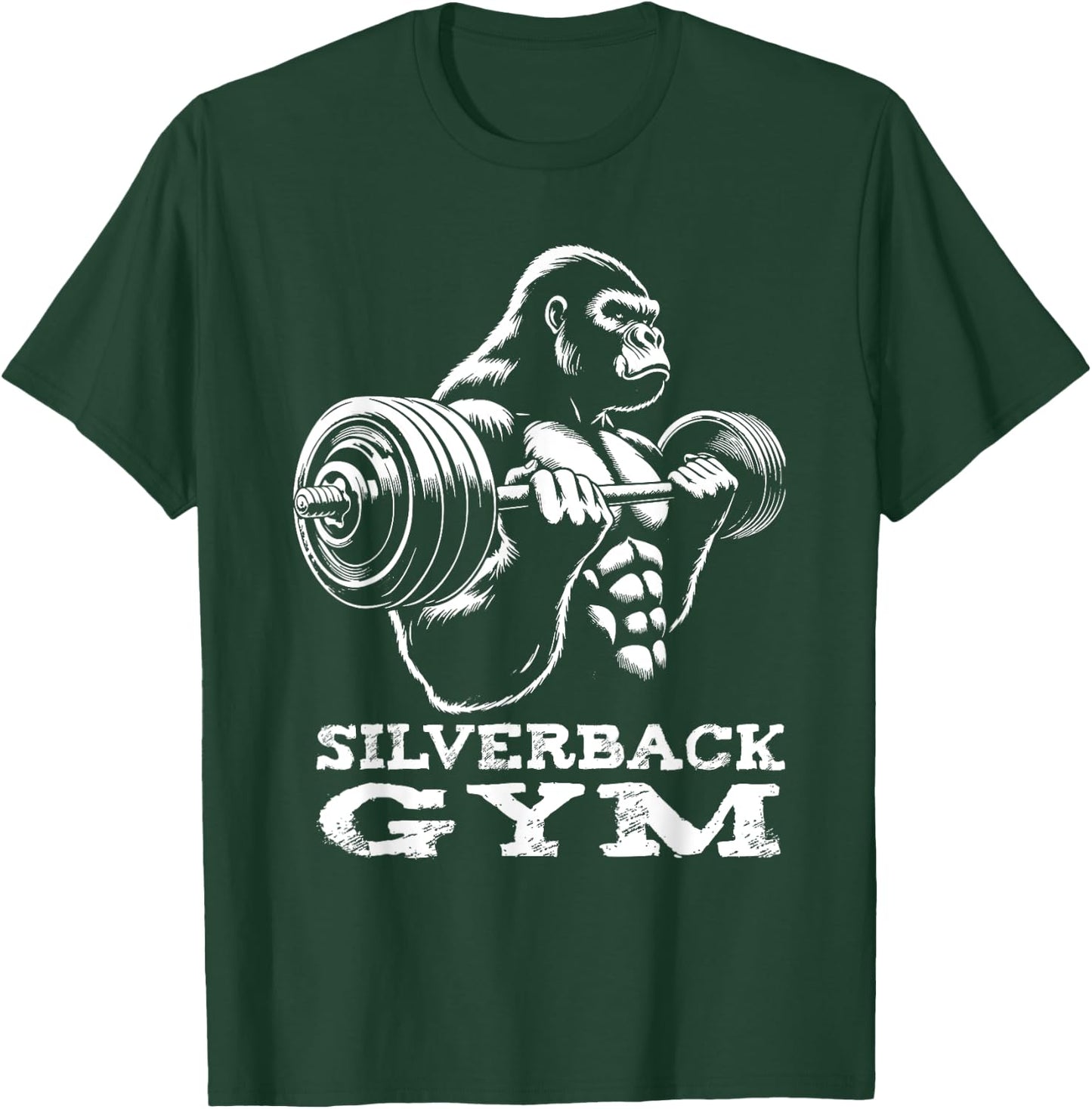 Silverback Gym Gorilla Weightlifting Workout Fitness T-Shirt - T-Shirt | Forest