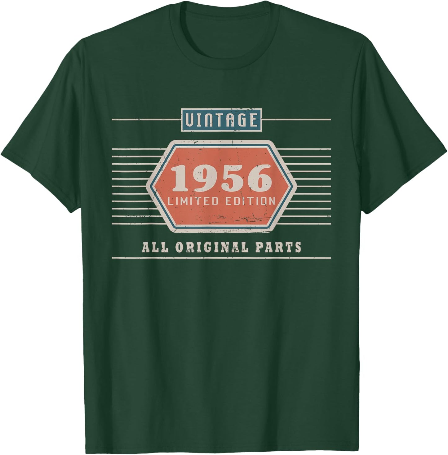 Vintage 1956, Retro 70th Birthday, 70 Years Old Birthday T-Shirt - T-Shirt | Forest