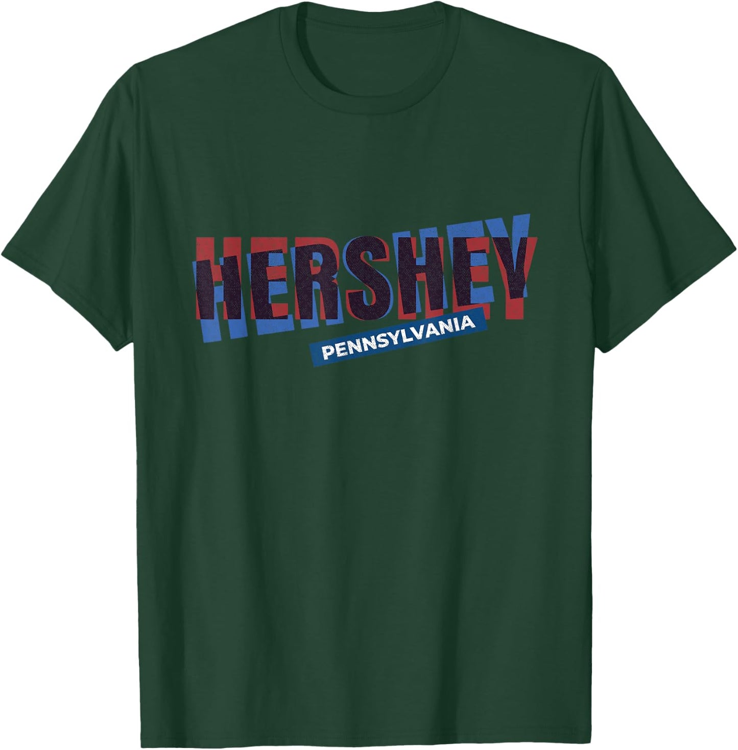 Hershey Pennsylvania Home Retro Vintage Typography T-Shirt - T-Shirt | Forest