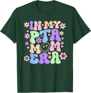 In My PTA Mom Era Retro Groovy Parent Organization PTA Team T-Shirt - T-Shirt | Forest