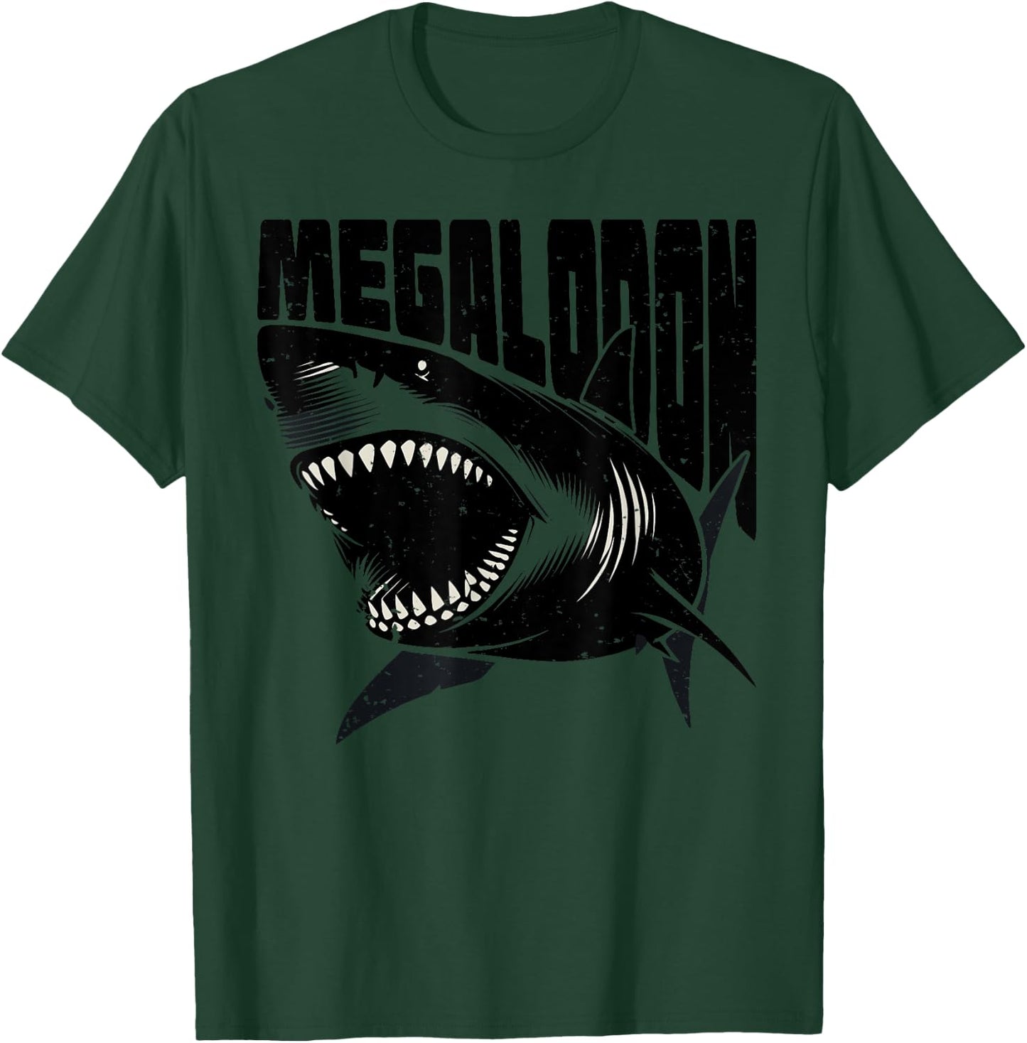Megalodon shark lovers retro megalodons T-Shirt - T-Shirt | Forest