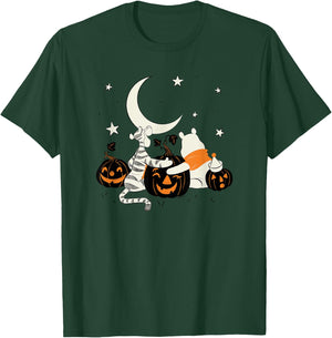 Winnie The Pooh - Halloween Tigger and Pooh Pumpkins T-Shirt - T-Shirt | Forest