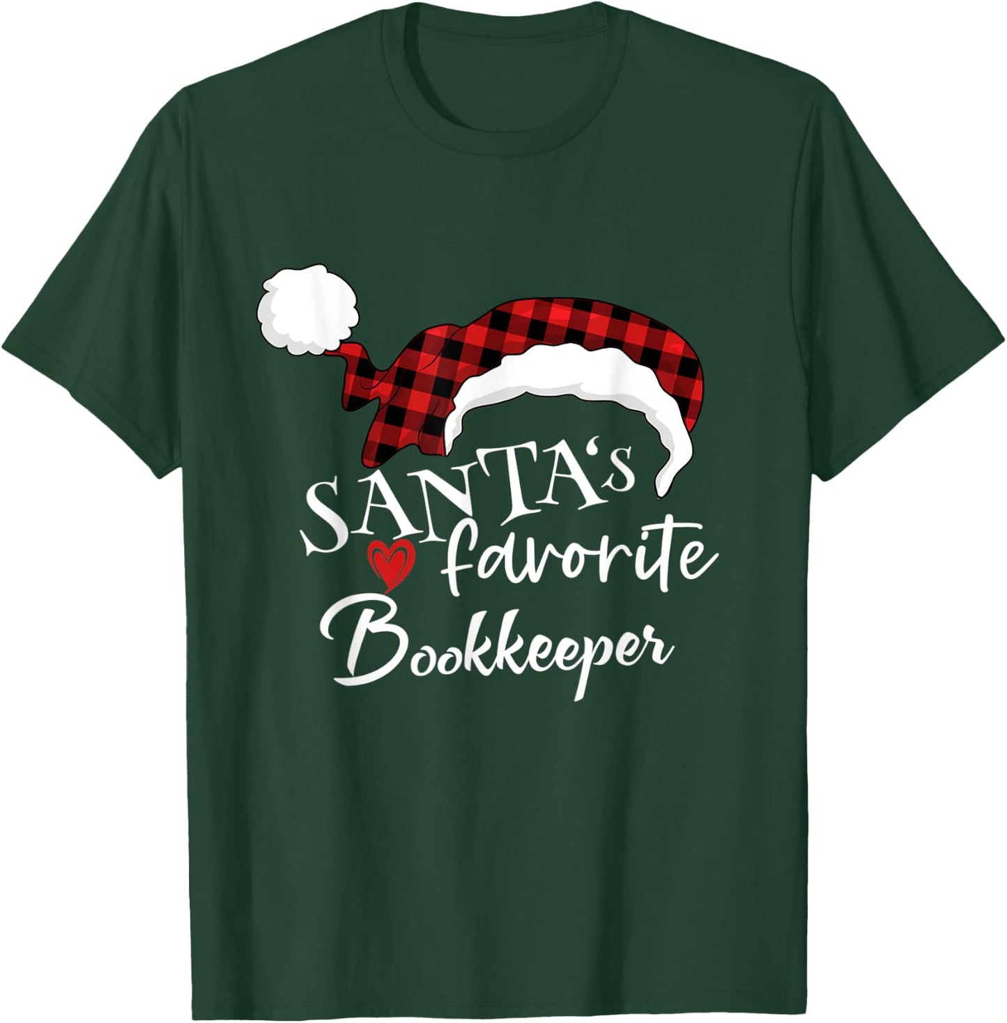 Santa's Favorite Bookkeeper T-Shirt - T-Shirt | Forest