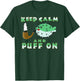 Keep Calm And Puff On Funny Puffer Fish Pipe Smoking Gift T-Shirt - T-Shirt | Forest