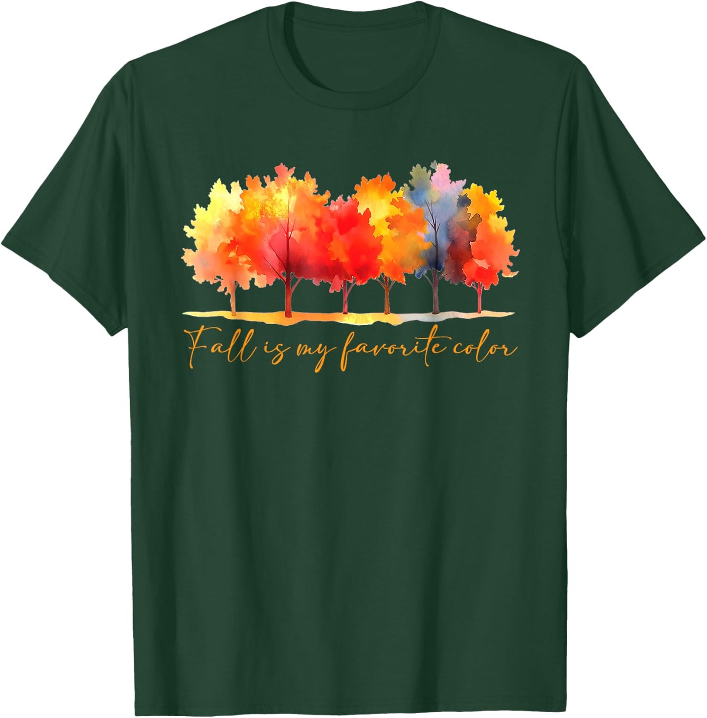 Fall is My Favorite Color Autumn Tree Line Fall Tree T-Shirt - T-Shirt | Forest