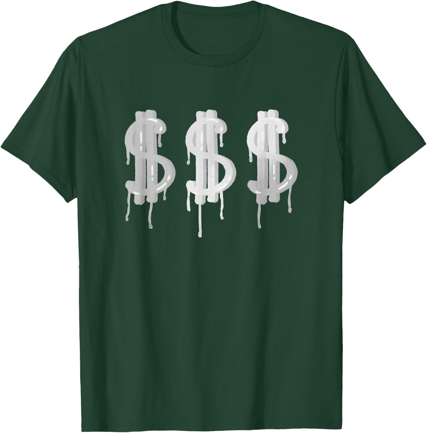 Dollar Sign in Graffiti Sprayer Style T-Shirt - T-Shirt | Forest