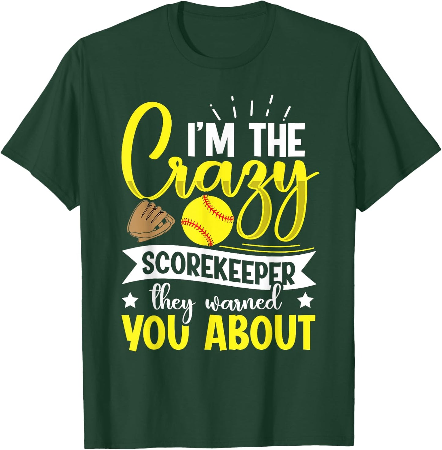 Softball Scorekeeper Design for a Score Book Keeper T-Shirt - T-Shirt | Forest