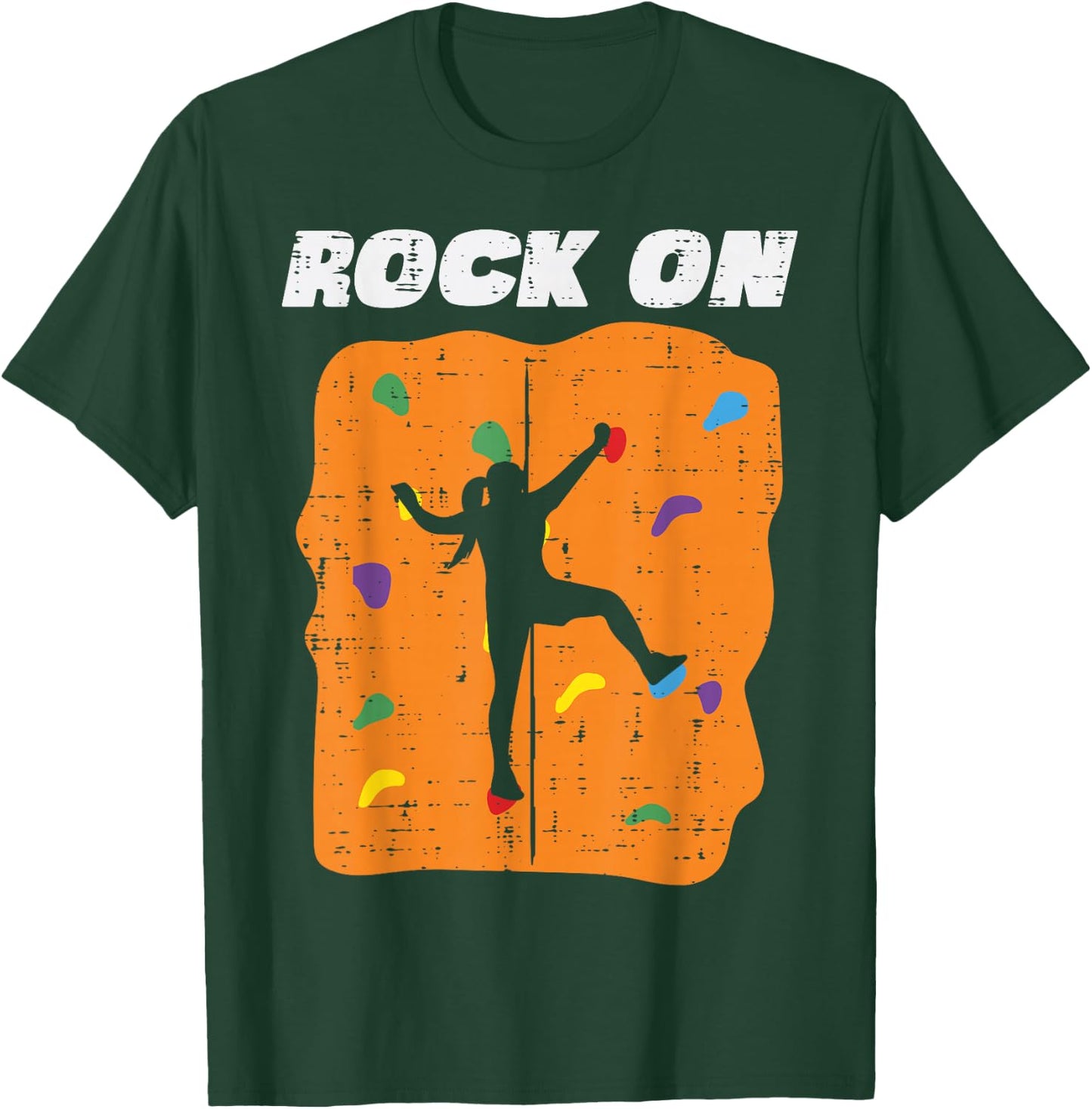 Climbing Rock On Wall Climber Bouldering Women Girls Kids T-Shirt - T-Shirt | Forest