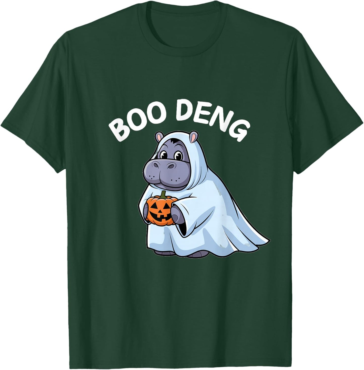 Cute Moo Deng Funny Boo Deng Halloween Costume T-Shirt - T-Shirt | Forest