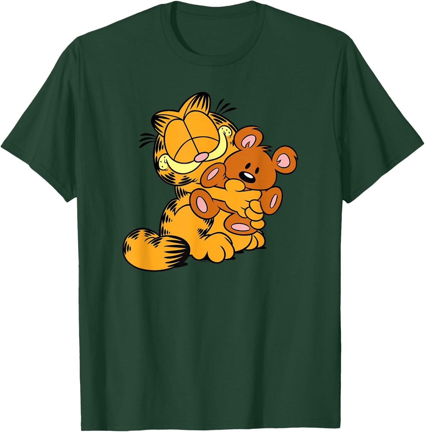 Garfield Hugging Pooky Cartoon Cat T-Shirt - T-Shirt | Forest