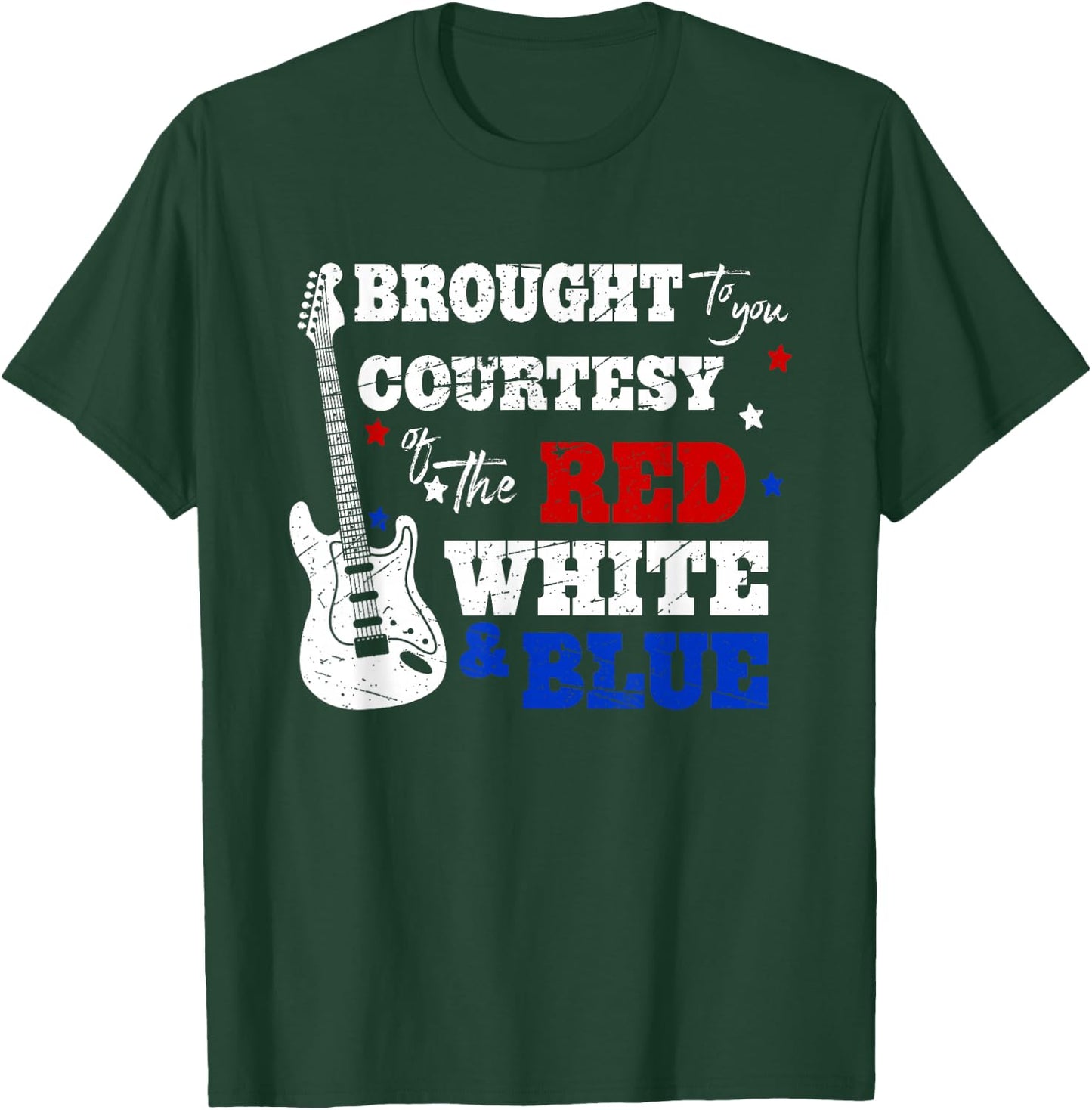 Courtesy Of The Red White And Blue, Western Country Music T-Shirt - T-Shirt | Forest