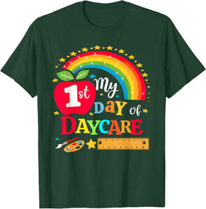 My First Day of Daycare First Day of School Toddler Girl Boy T-Shirt - T-Shirt | Forest
