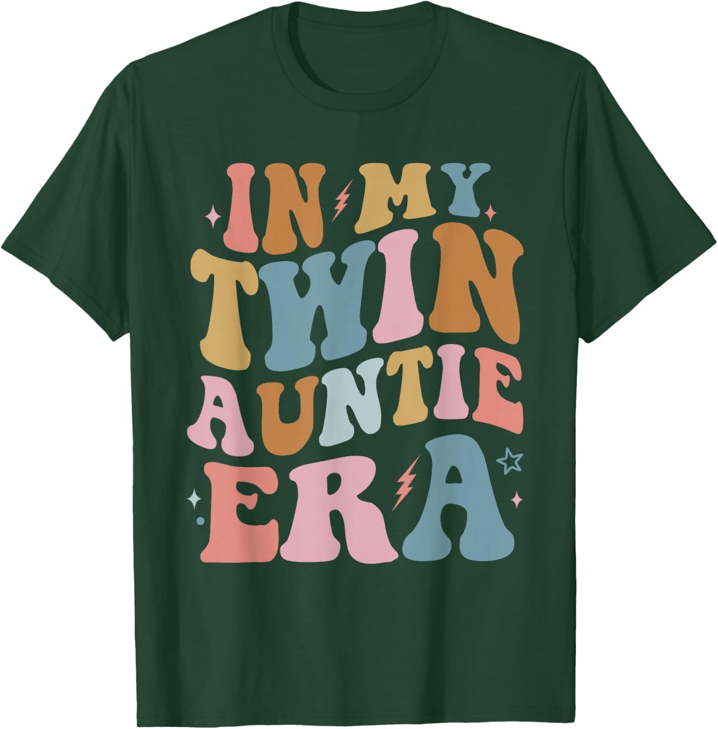 In My Twin Auntie Era Pregnancy Announcement T-Shirt - T-Shirt | Forest