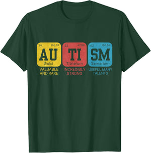 Autism Elements Periodic Table Awareness ASD T-Shirt - T-Shirt | Forest