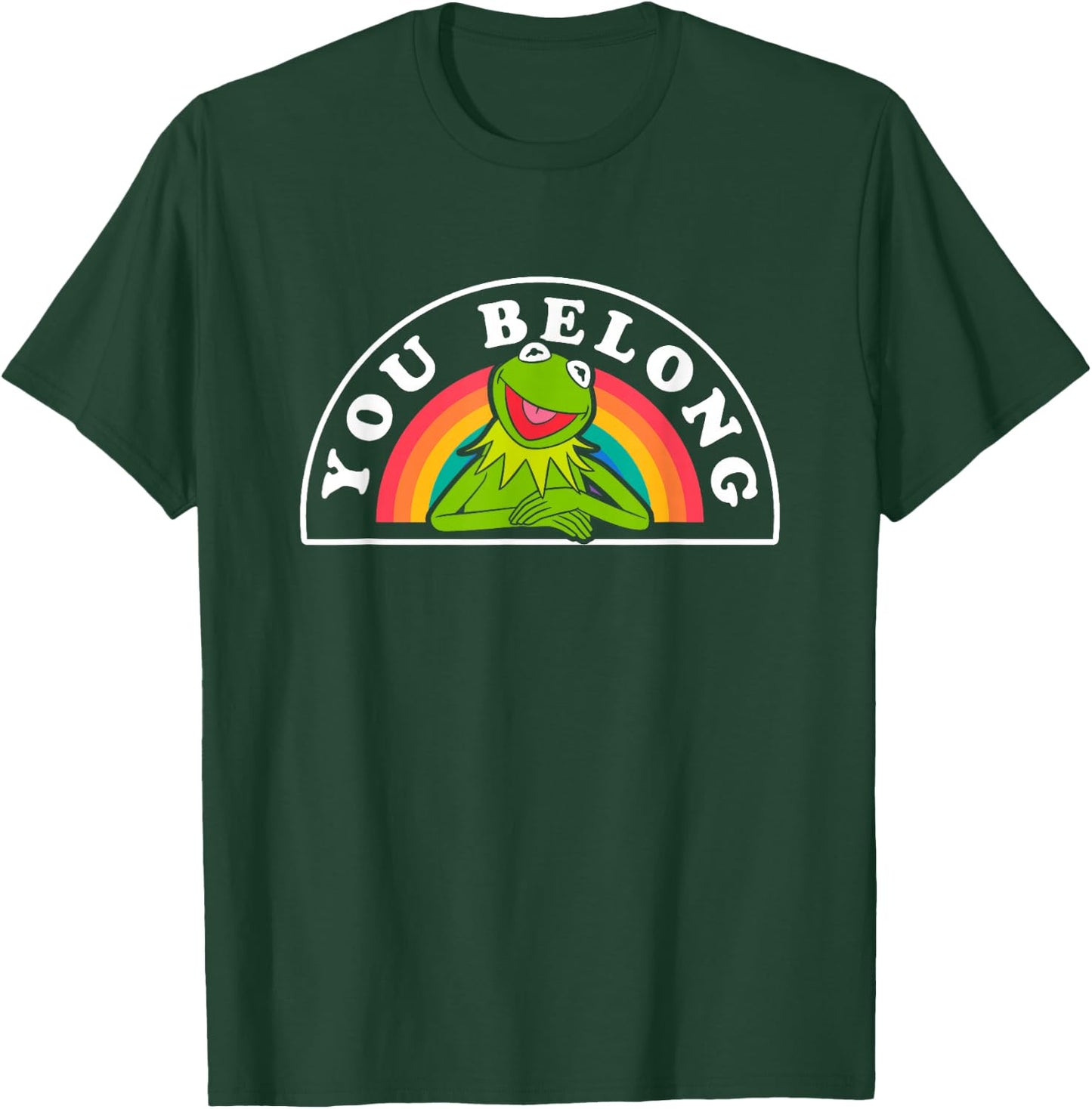 Disney The Muppets Kermit You Belong Rainbow T-Shirt - T-Shirt | Forest