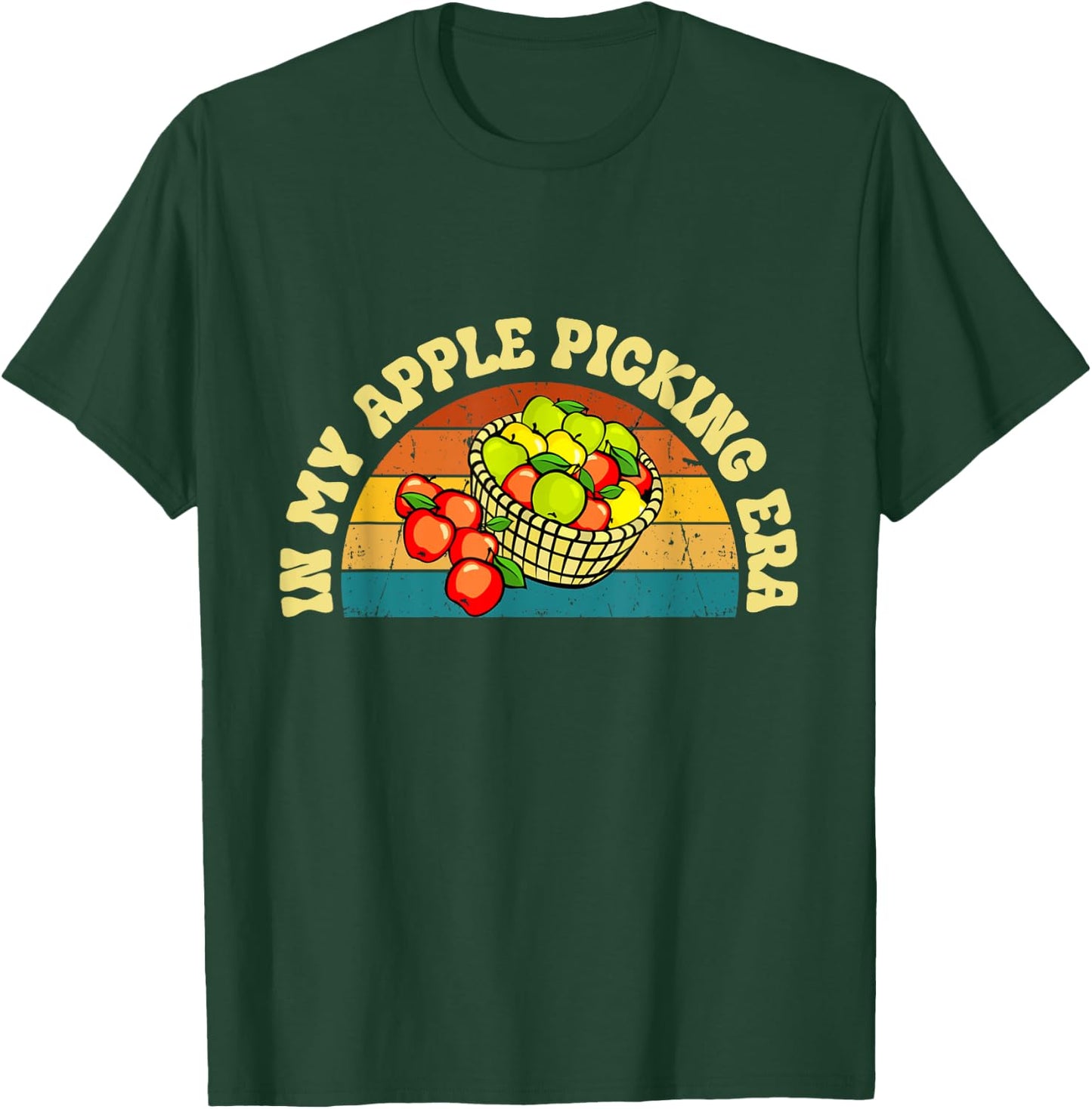 In My Apple Picking Era Apples Harvest Orchard Family Trip T-Shirt - T-Shirt | Forest