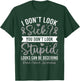 I Don't Look Sick? Brain Tumor Cancer Awareness Gray Ribbon T-Shirt - T-Shirt | Forest