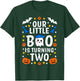 Our Little Boo Is Turning Two Yr 2nd Birthday Boy Halloween T-Shirt - T-Shirt | Forest